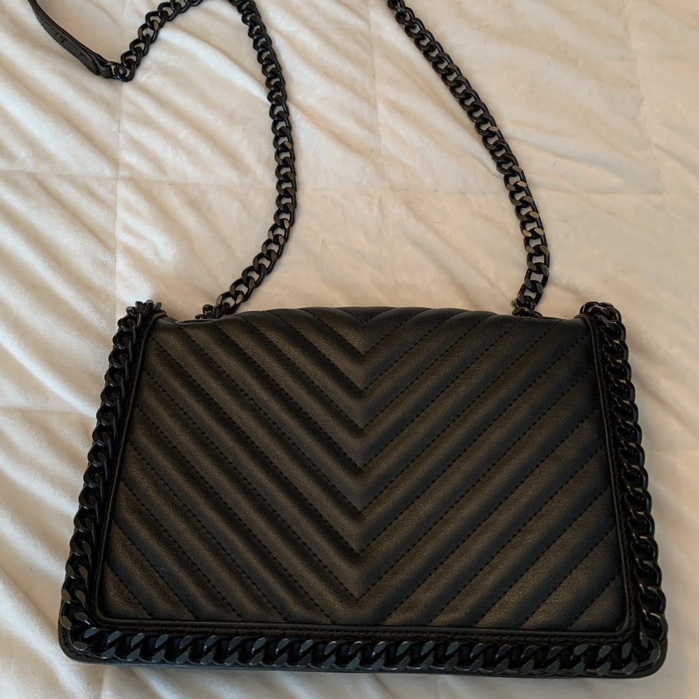 ALDO Black Quilted Crossbody/Clutch Purse